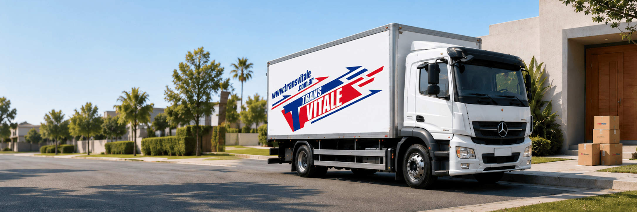 Camión de TransVitale para compras online